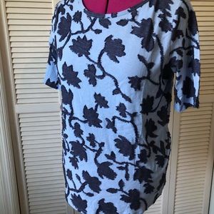 Loft blue floral shirt